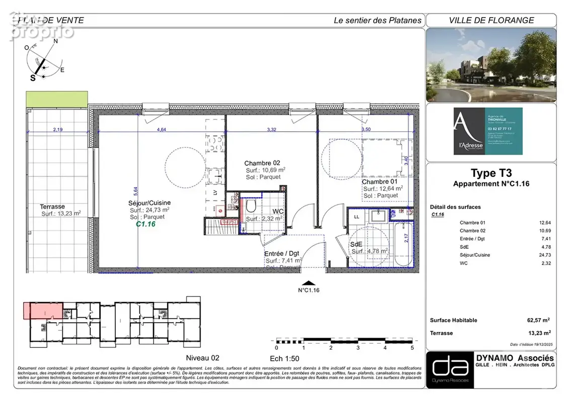 Florange appartement neuf t3 avec grande terrasse de 13,23m2 et garage - photo 9