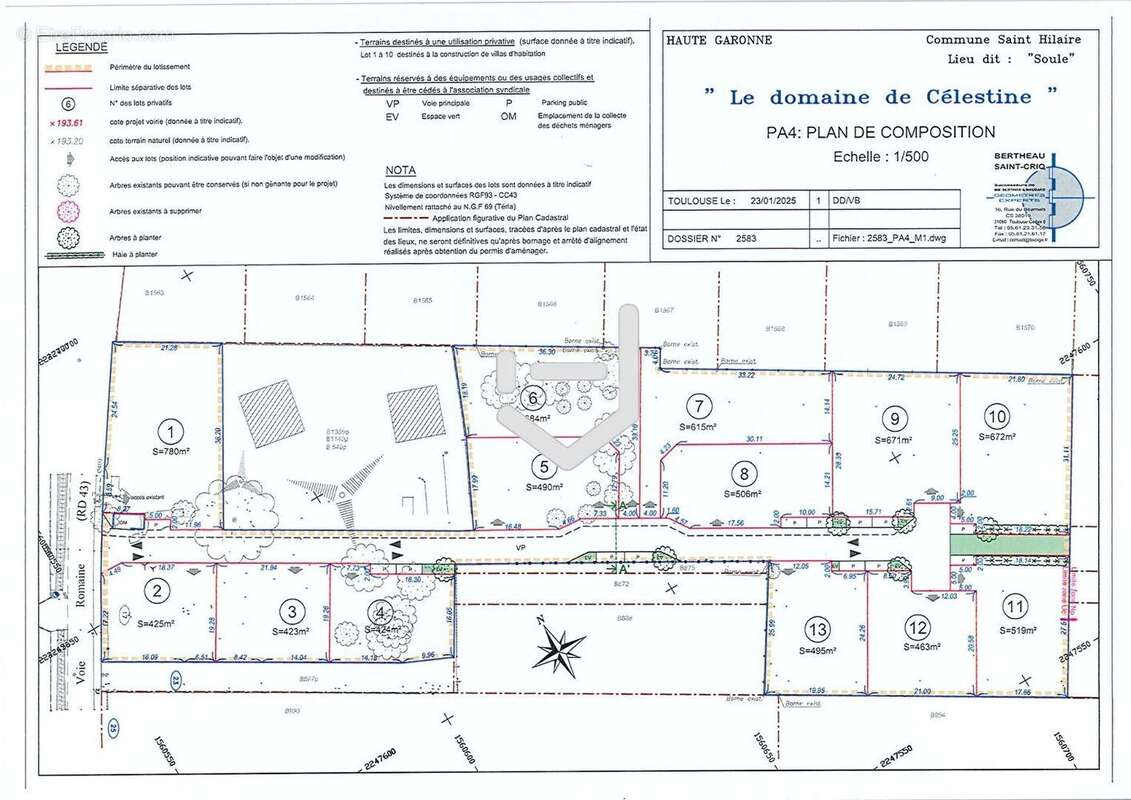 Terrain à SAINT-HILAIRE