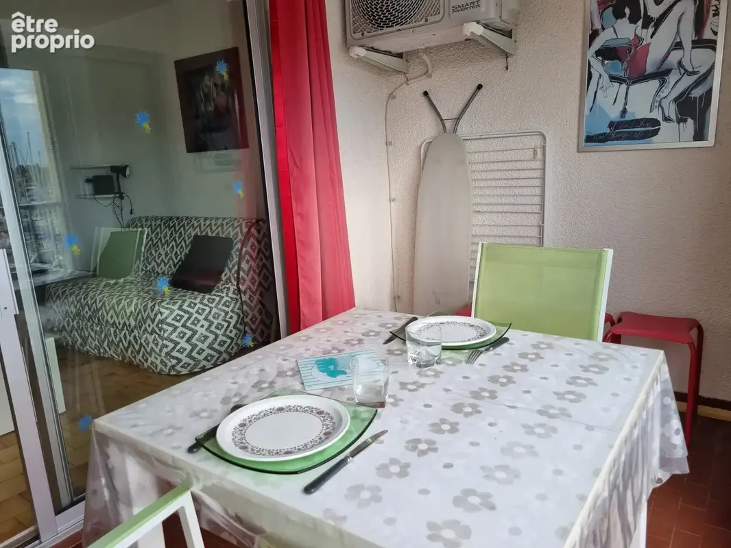 A vendre - gruissan -port - proche plage du grazel studio 4 couchages - vue port - parking - photo 16