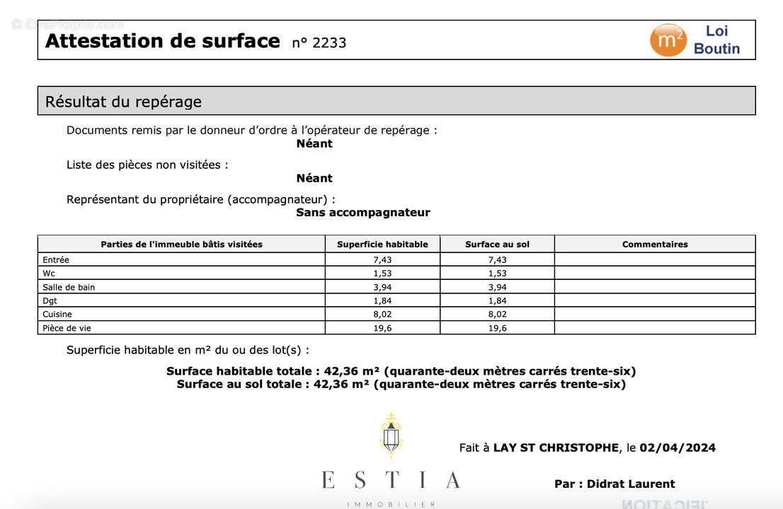 Appartement à SAINT-MAX