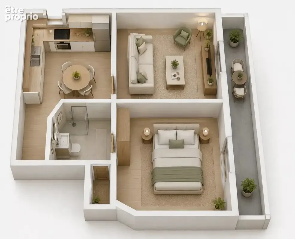 Dernier etage 2 pieces de 35.62m² - photo 11