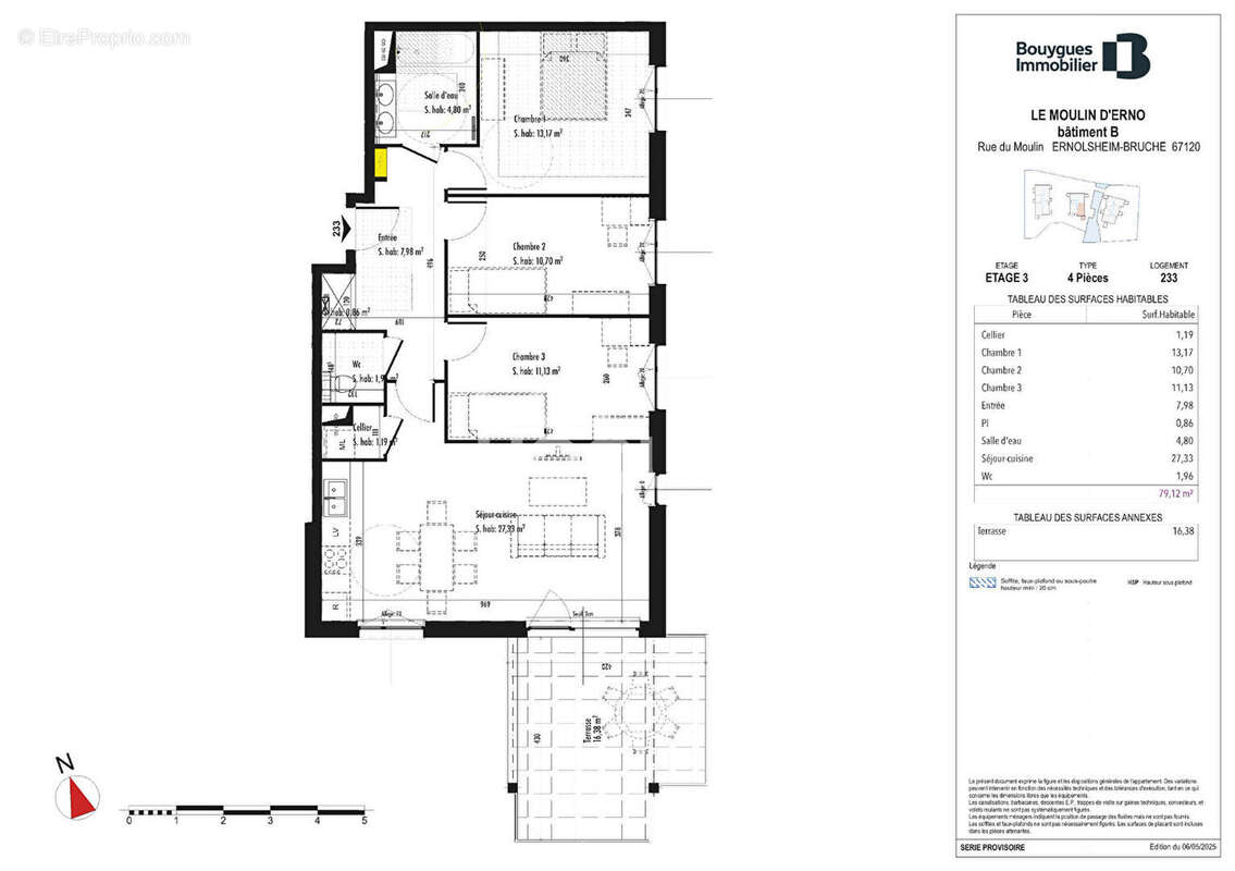 Appartement à ERNOLSHEIM-BRUCHE