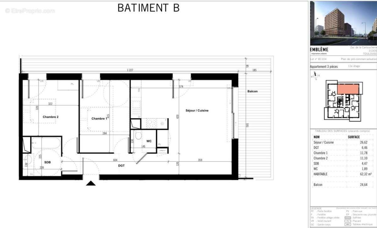 Appartement neuf T3 de 62 m² et terrasse de 25m² - photo 2