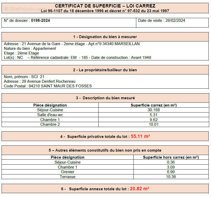 Appartement à MARSEILLAN