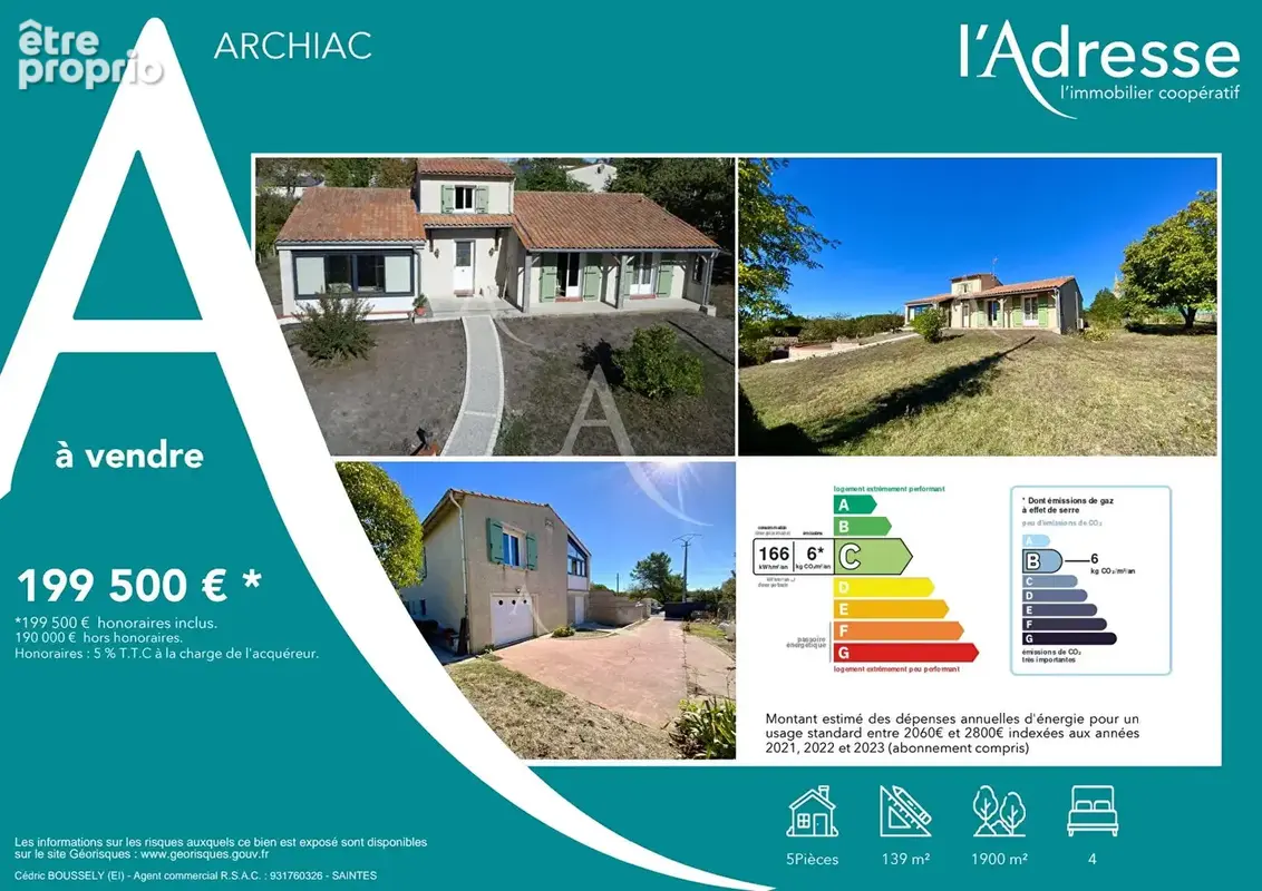 Maison Archiac 5 pièce(s) 139 m2 - photo 4
