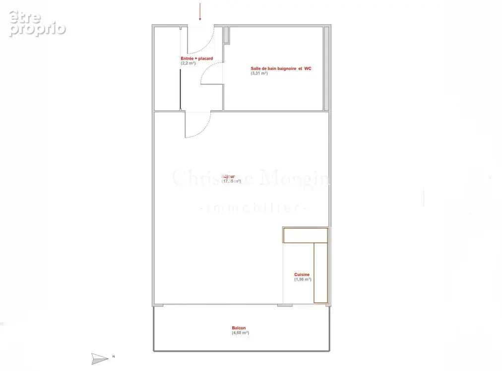 Studio 25m2 à vendre Chézy/ Victor Hugo - photo 15