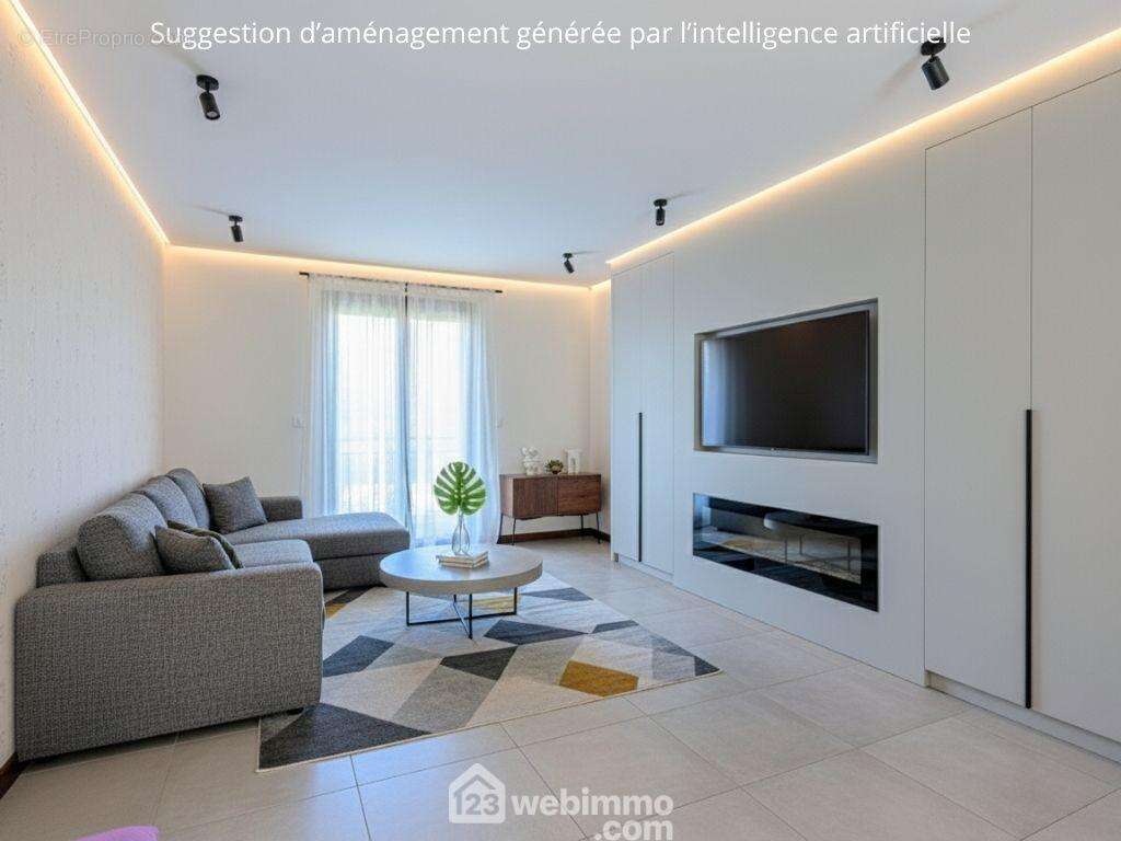 Suggestion d&#039;aménagement moderne du salon - Maison à SABLE-SUR-SARTHE