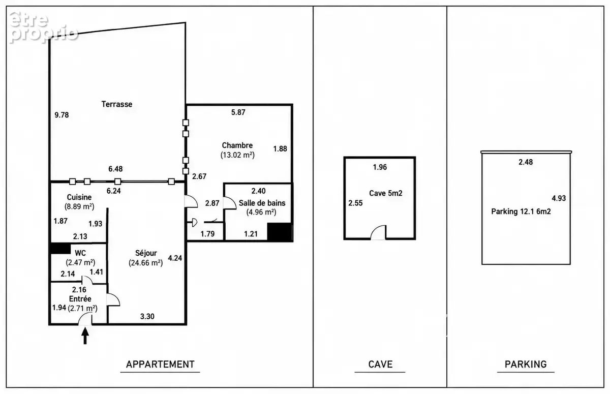 Appartement rénové d'une chambre avec grande terrasse orientée au sud - photo 16