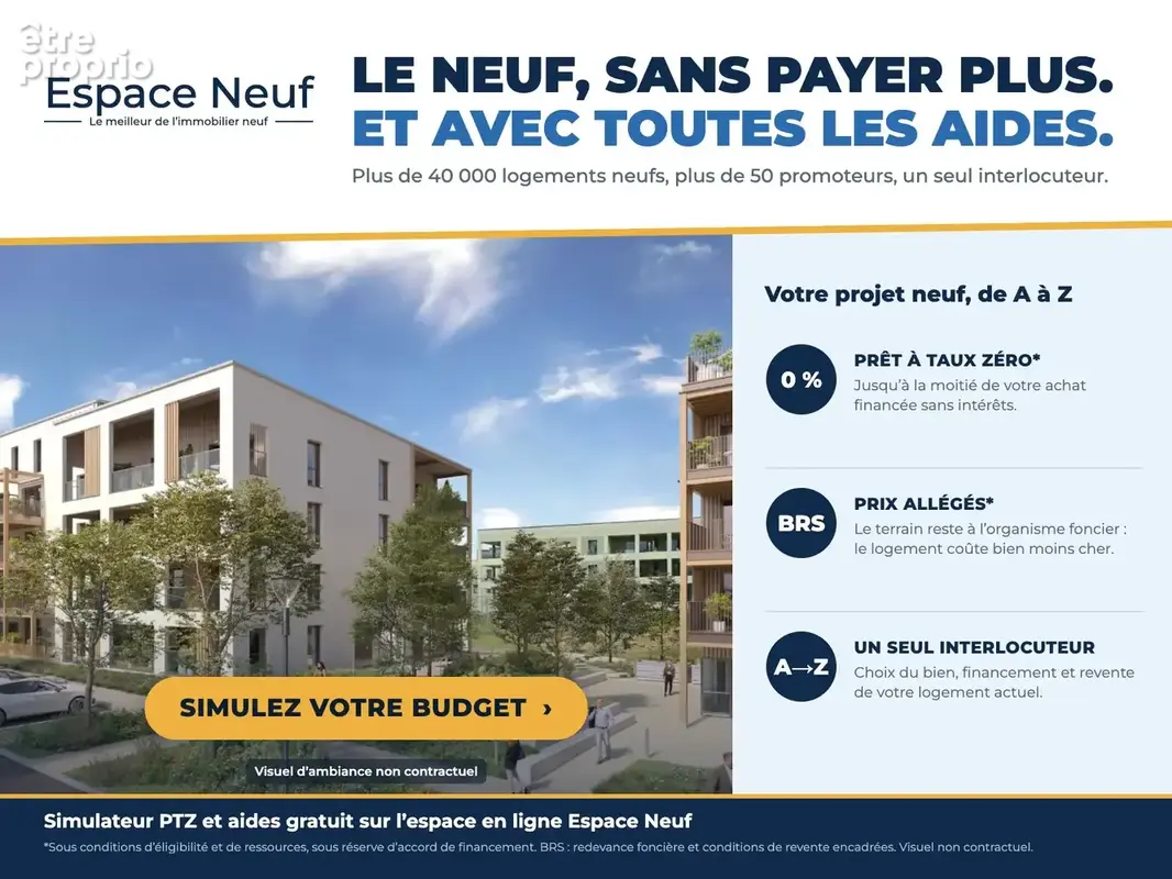 T2 neuf 48 m2   balcon 12 m2   BRS + PTZ   Vezin le Coquet Rue Gisèle Halimi - photo 3