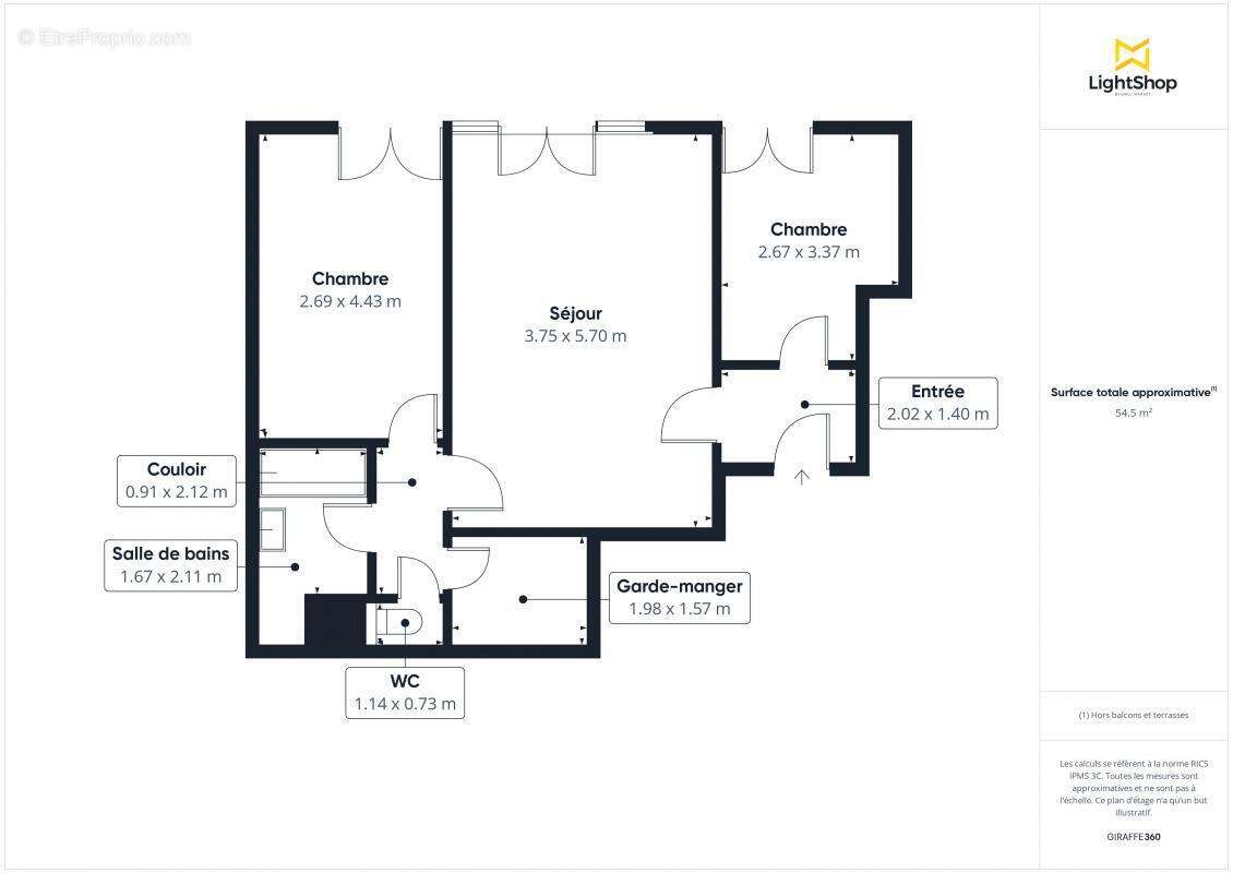 Appartement à PARIS-19E