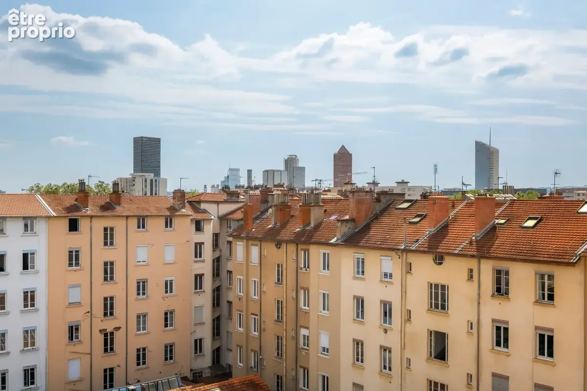 T4 de 96 m2, Charpennes en étage élevé avec vue dégagée - photo 10