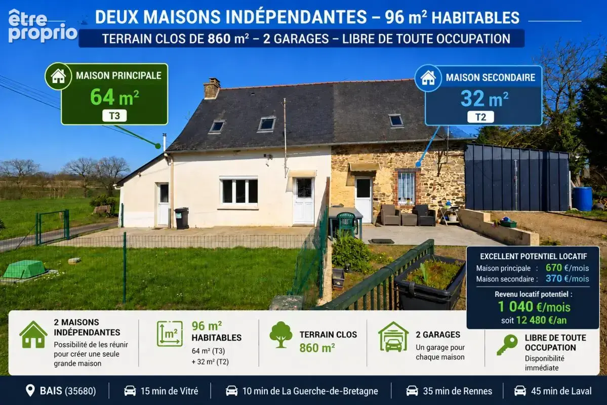 Maison 5 pièces 96 m² à vendre à Bais (35680) - photo 14