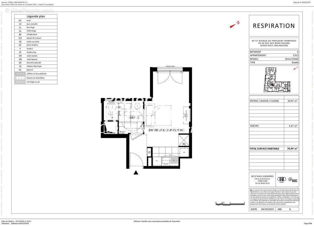 Appartement à RUEIL-MALMAISON