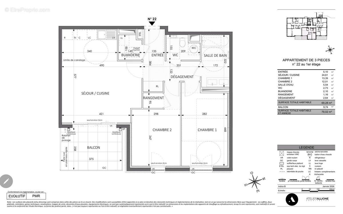 Appartement à BEAUSOLEIL