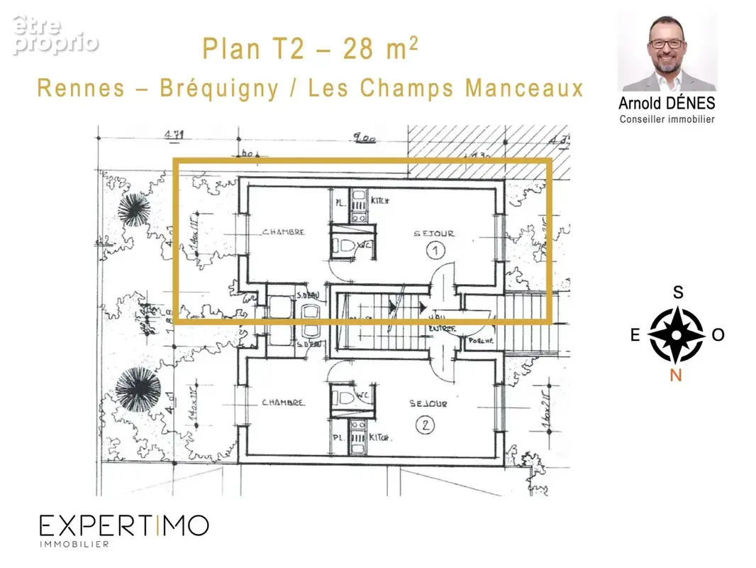 Appartement T2 confortable et lumineux Rennes Bréquigny / Les Champs Manceaux proche toutes commodités - photo 9