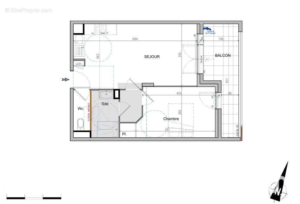 Appartement 44 m² à Antibes  - photo 3