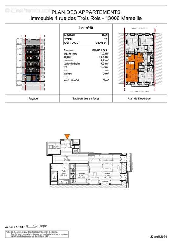 Appartement à MARSEILLE-6E