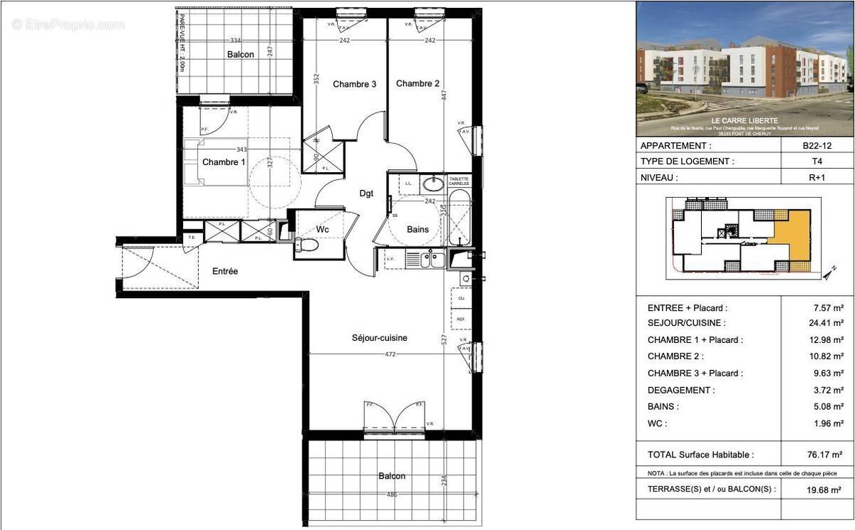 Appartement à PONT-DE-CHERUY