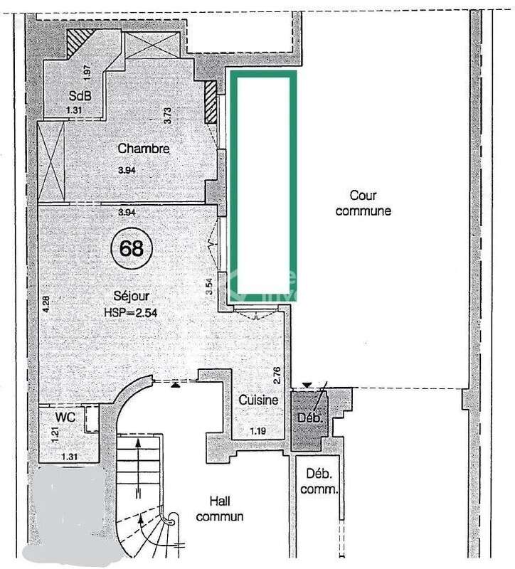 Paris 18e – 2 pièces 33,51 m² – rez-de-chaussée sur cour - photo 4