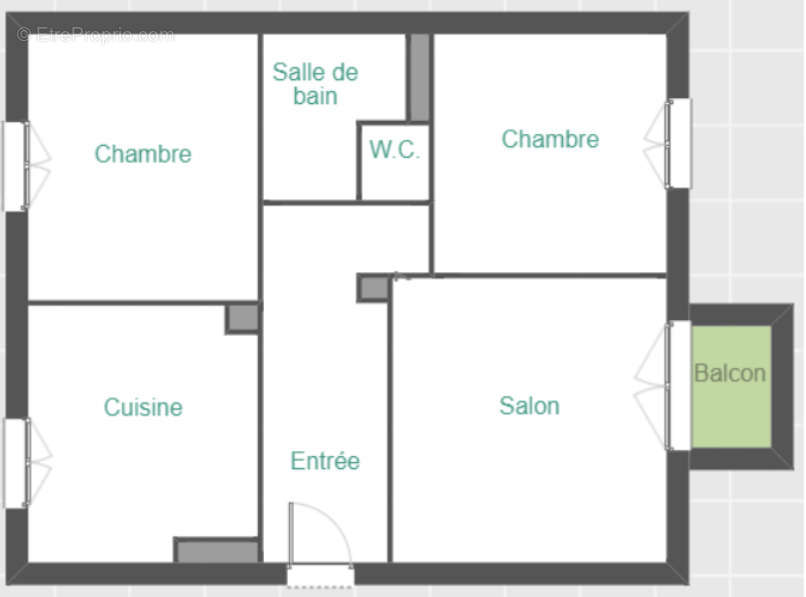 Plan actuel de l'appartement