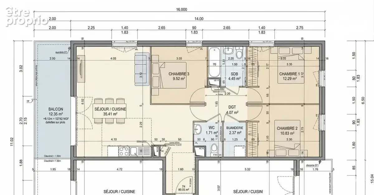Superbe appartement 4 pièces de 85 m² avec grand balcon,en vente à Vénissieux Paul Bert (69200) - photo 6