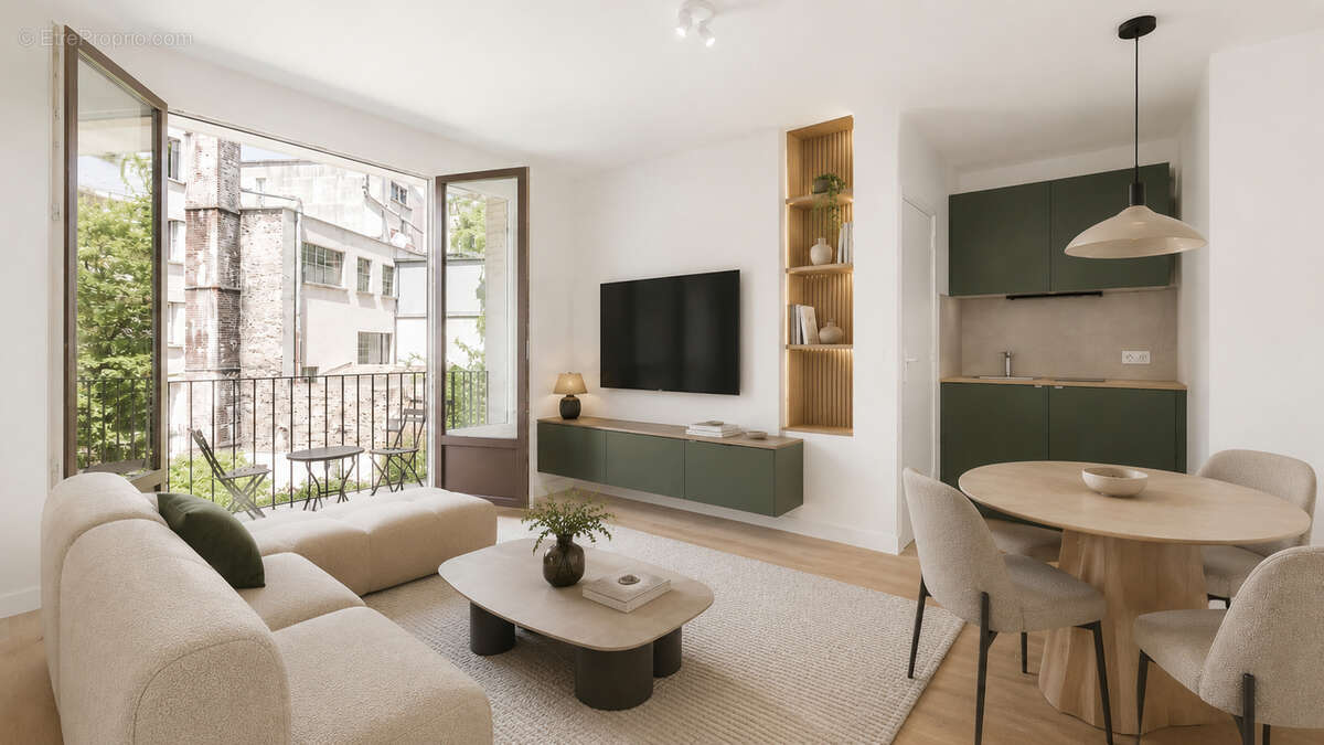 A vendre - Levallois-Perret - Anatole France - Appartement 2 pièces de 27,85 m² avec balcon - photo 2
