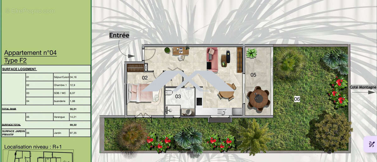 Appartement à L&#039;ETANG-SALE