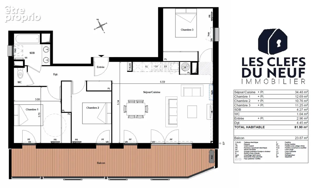 Appartement Toulouse 4 pièces de 82m² + 24m² de terrasse + 2 Parkings sous-sol ! L'ORMEAU - photo 12