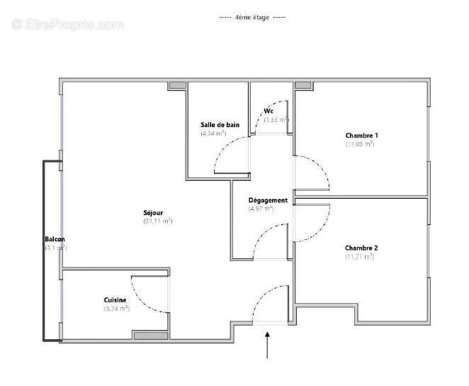 Appartement à PARIS-15E