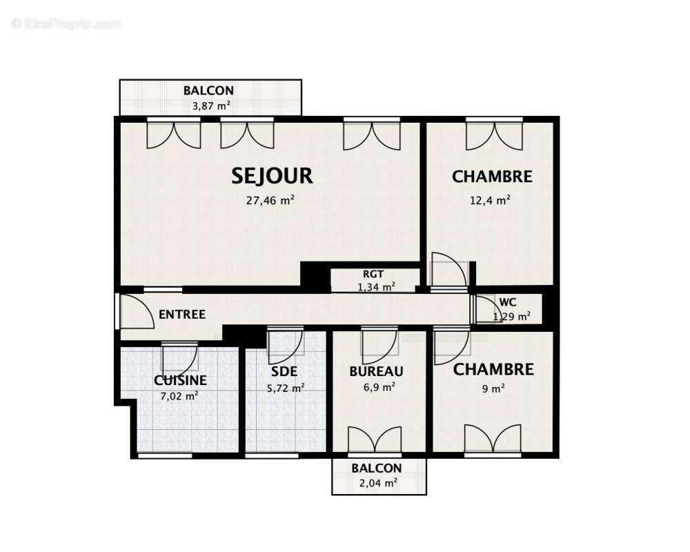 Appartement à HEROUVILLE-SAINT-CLAIR