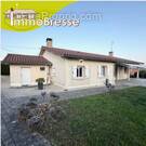 Façade OUEST : 146 m² habitables, 1 193 m² de terrain clos - Maison à SAINT-TRIVIER-DE-COURTES