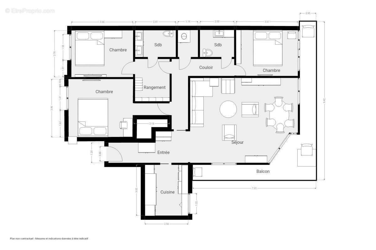 Appartement à COURBEVOIE