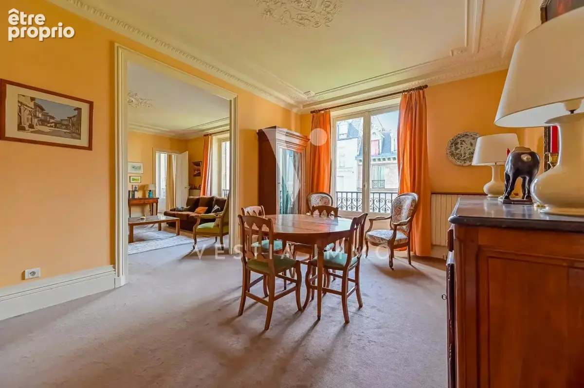 Plaine-Monceau – Appartement familial de caractère – 116 m² – Étage élevé –chambre de service en sus - photo 4