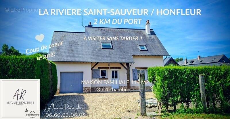 Maison 114 m2 - 3/4 chambres - jardin - garage et atelier a honfleur / la riviere-saint-sauveur - photo 1