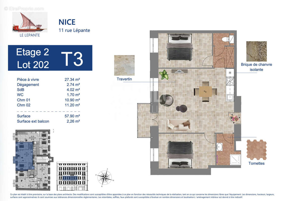 Appartement 57 m² à Nice  - photo 5