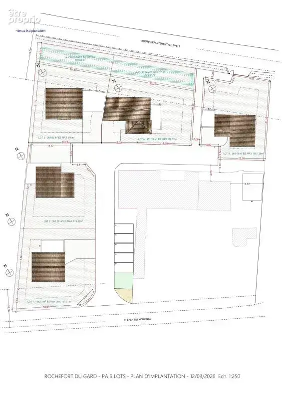 Le Clos Du Moulinas -Projet Immobilier de 5 lots viabilisés - Rochefort Du Gard (30650) - Lot N°3  à vendre 385 M2 , Piscinable  - photo 14