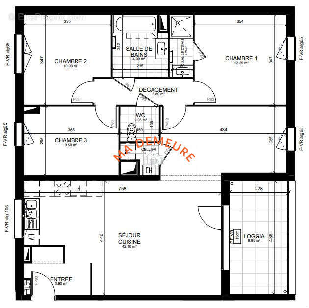 Appartement 93 m² à Marcq-En-Baroeul  - photo 2