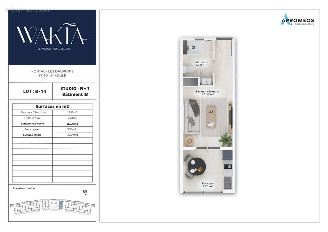 Appartement à LE MOULE