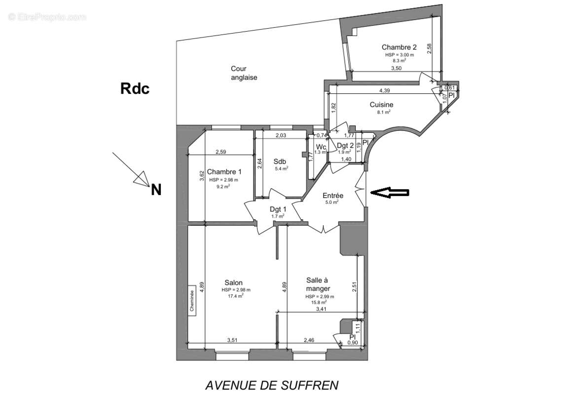 Appartement à PARIS-15E