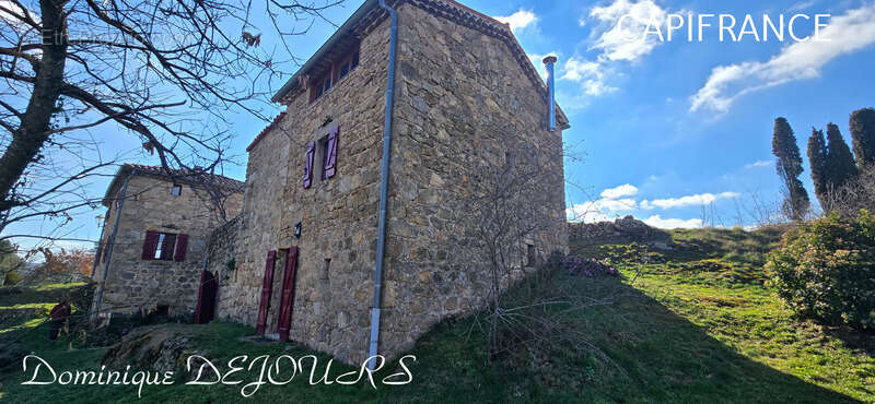 Ardèche, ensemble charmant de 2 maisons en pierres, avec terrasses, caves voutées et terrains attenants - photo 22