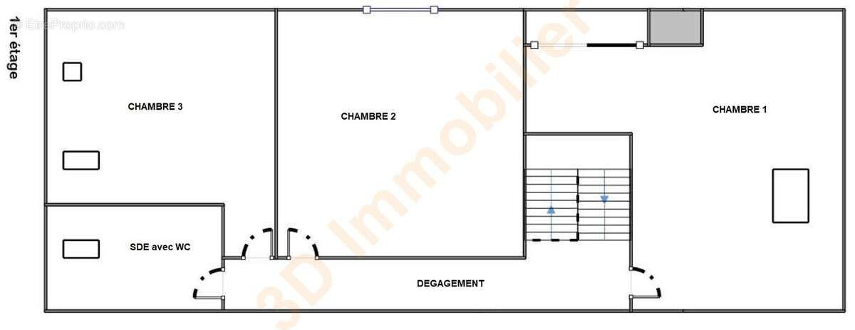 PLAN ETAGE - Maison à LONS-LE-SAUNIER