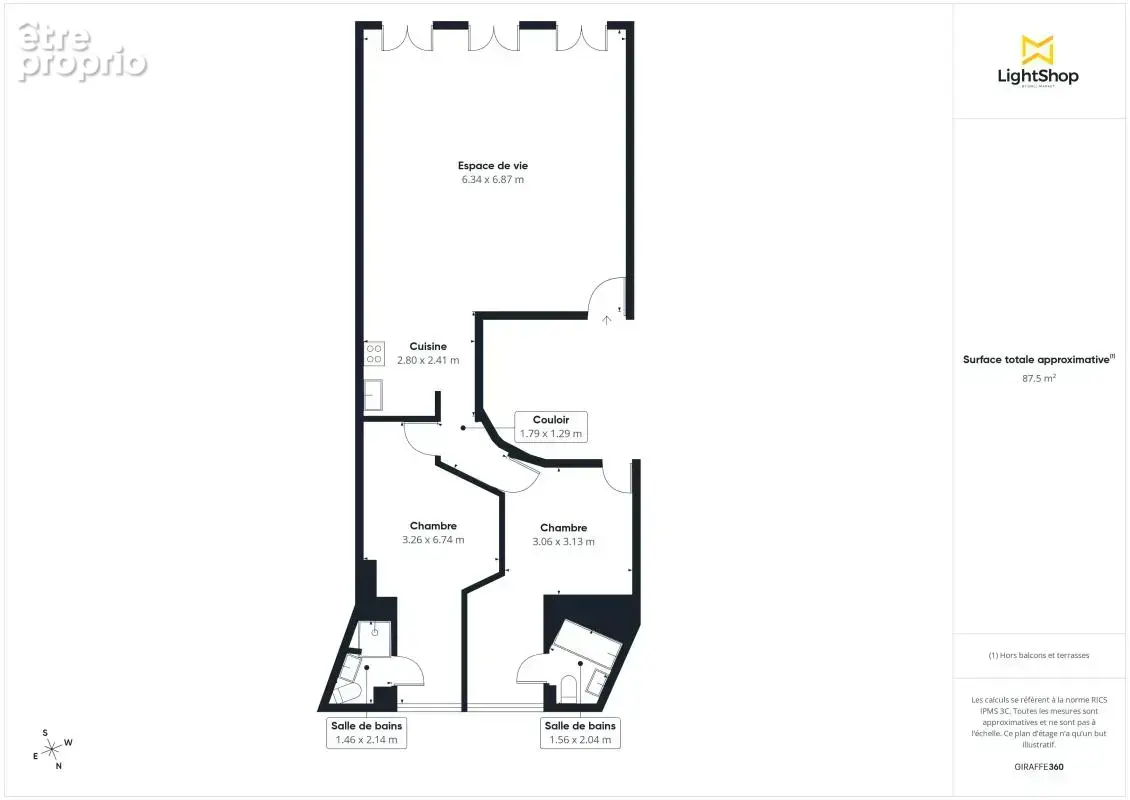 Appartement traversant de 3 pièces avec balcon, Proche Gare, Bordeaux - photo 18