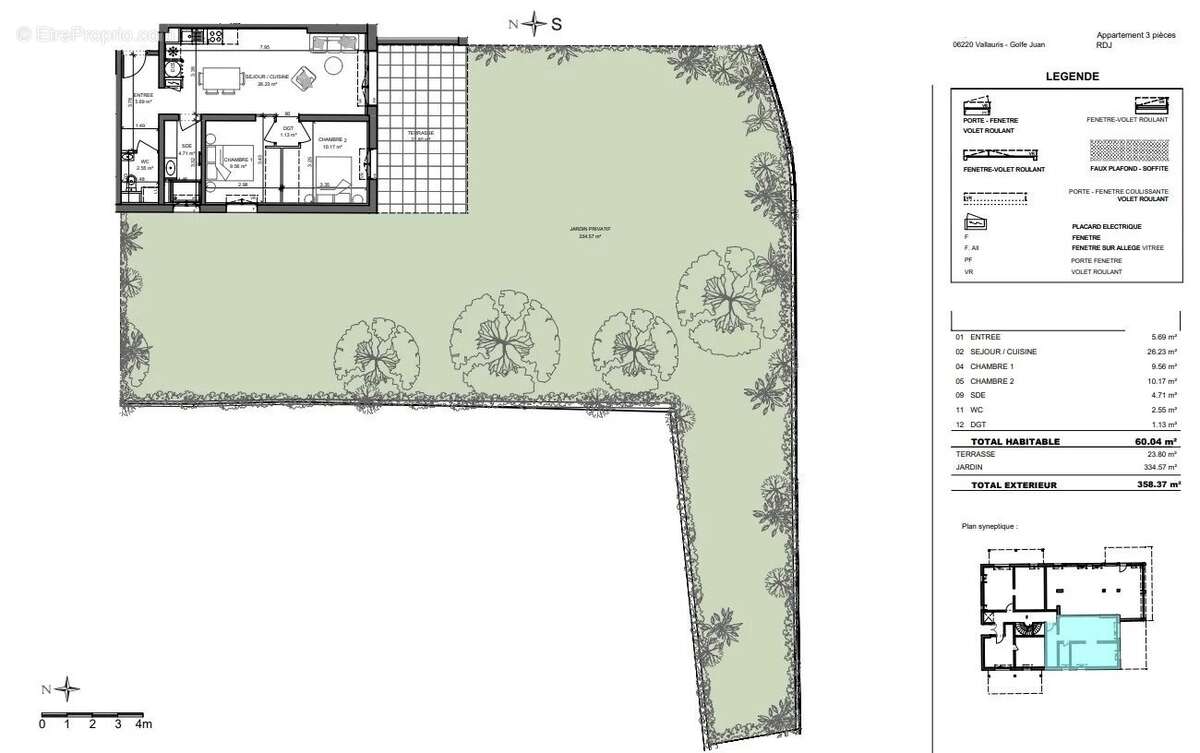 Appartement à VALLAURIS