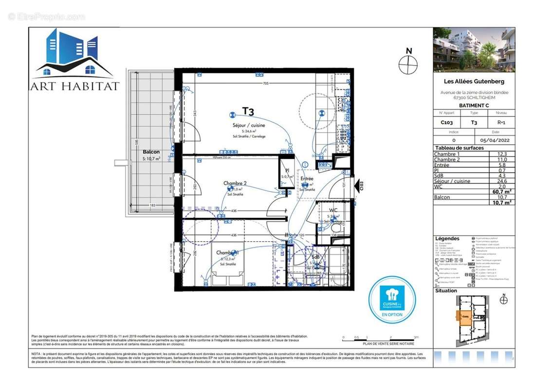 Appartement à SCHILTIGHEIM