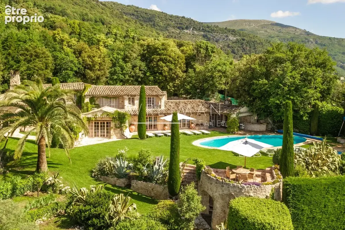Maison en pierre authentique de Robert Dallas avec vue sur la mer et un court de tennis – Tourrettes-sur-Loup - photo 4