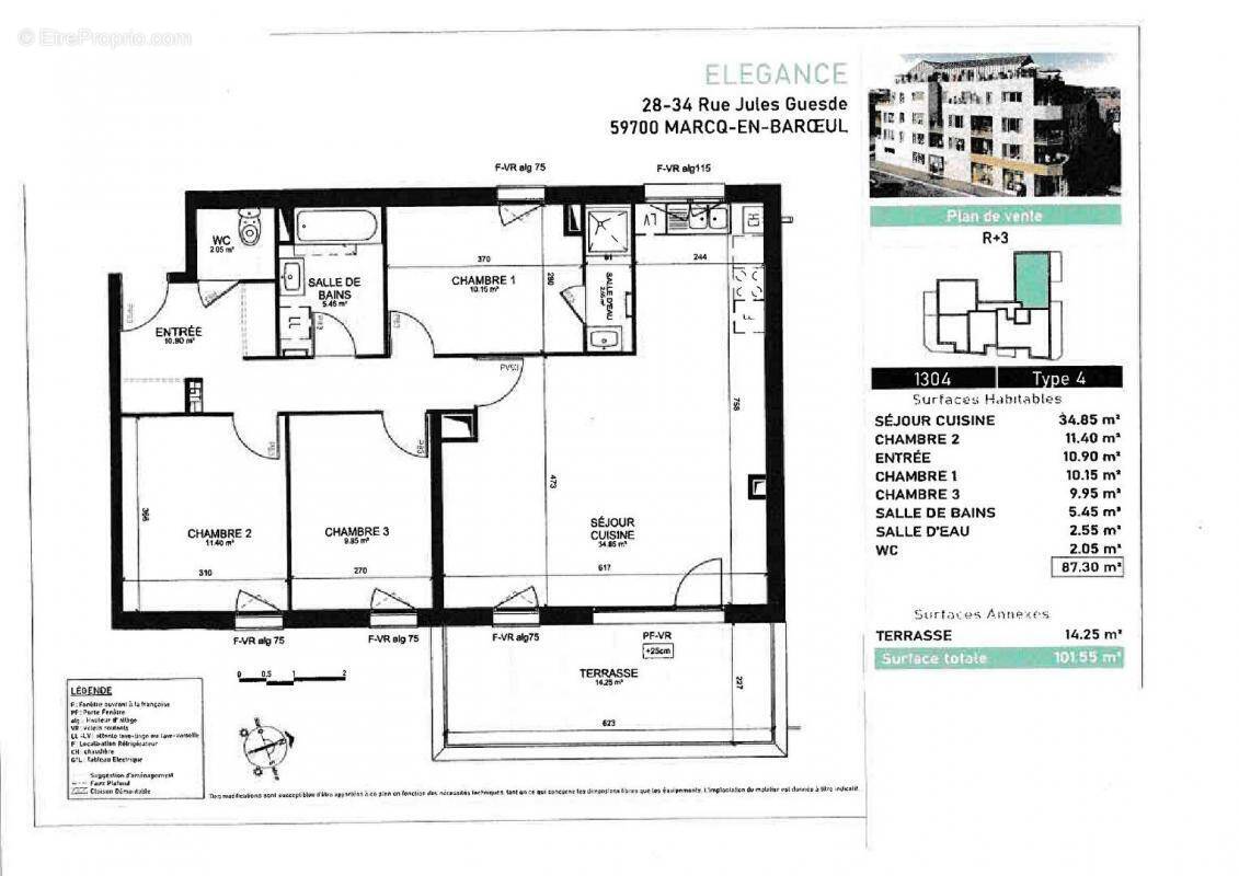 Appartement à MARCQ-EN-BAROEUL