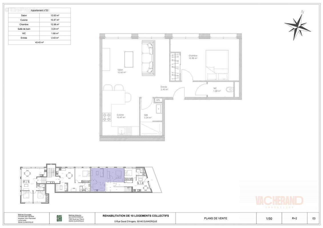 Appartement 43 m² à Dunkerque  - photo 2