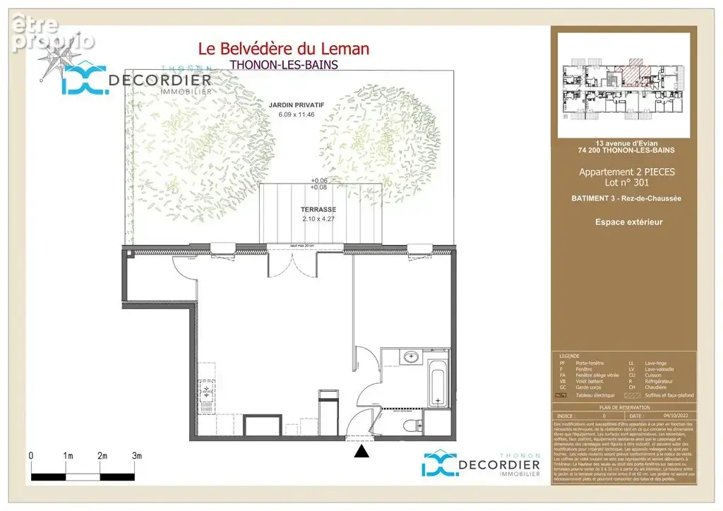 À vendre - t2  neuf  - centre-ville -  thonon-les-bains (74200) - photo 3