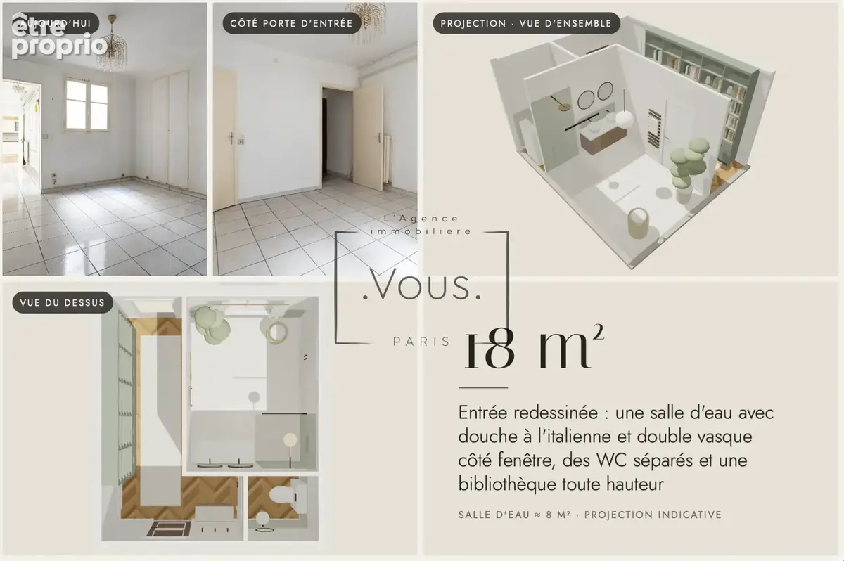 3/4  pièces avec potentiel de transformation, orienté Sud (Paris Xe) - photo 4