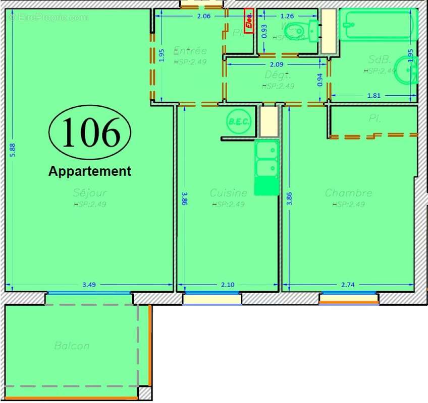 Appartement à BEZONS